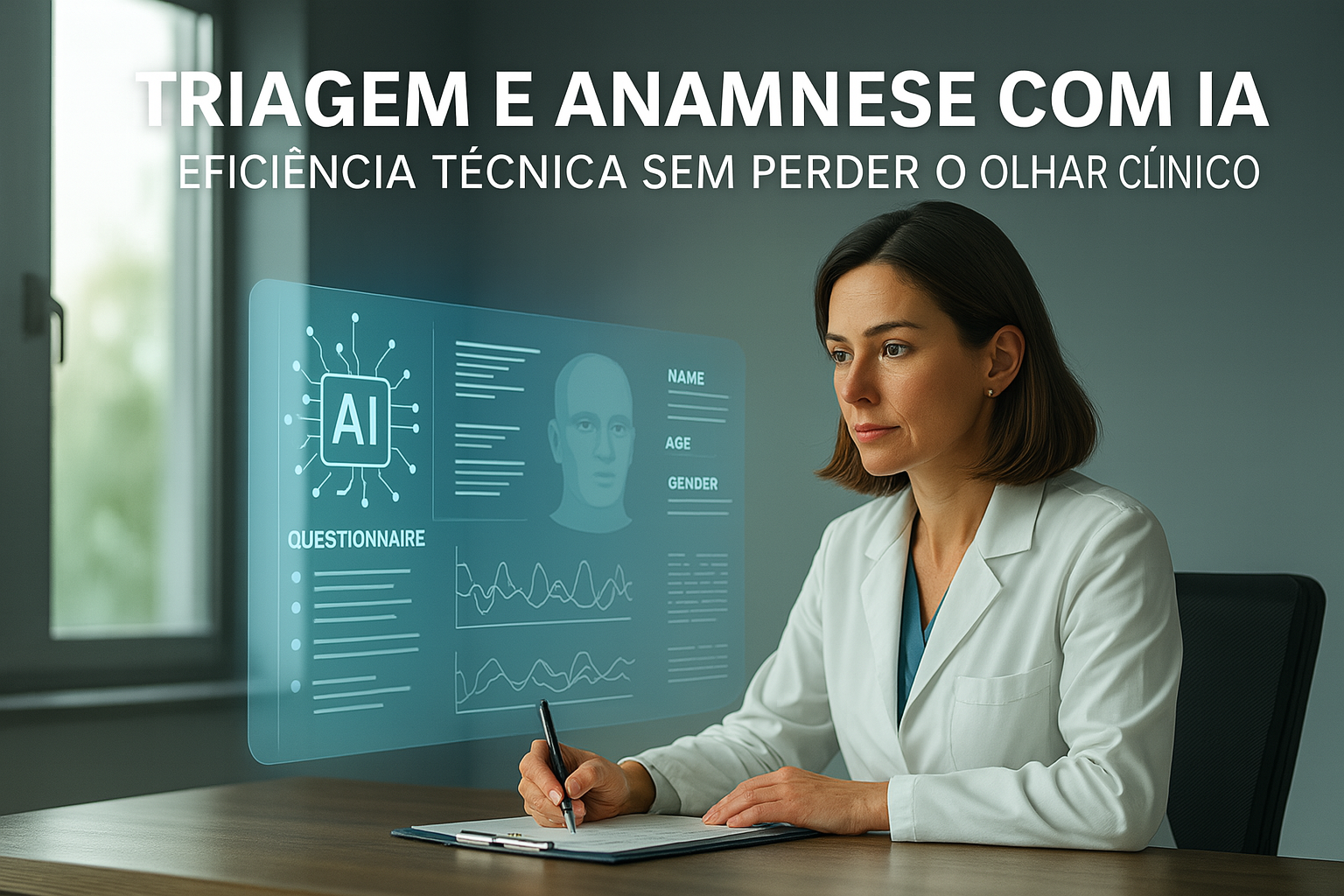Triagem e Anamnese com IA: Eficiência Técnica sem Perder o Olhar Clínico